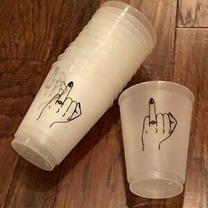 Set of 12 “He Put a Ring on It” Plastic Cups